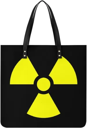 Nuclear Radiation Novelty Tote Bags for Women Funny Handbags Top Handle Purses Crossbody Shoulder Bag Fashion