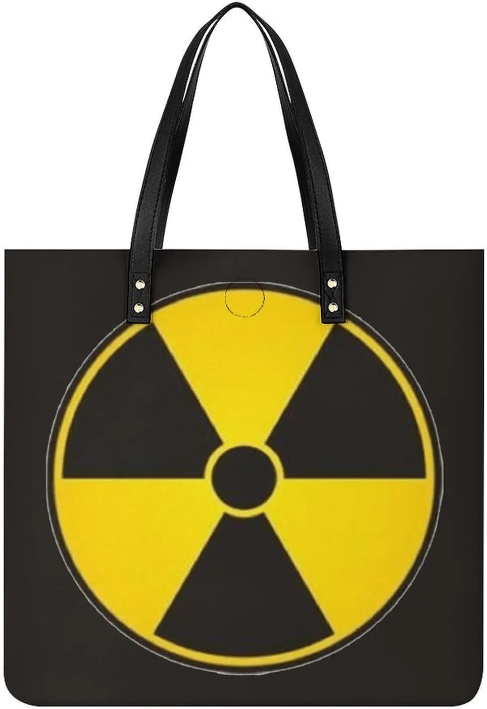 Nuclear Radiation Warning Sign Novelty Tote Bags for Women Funny Handbags Top Handle Purses Crossbody Shoulder Bag Fashion