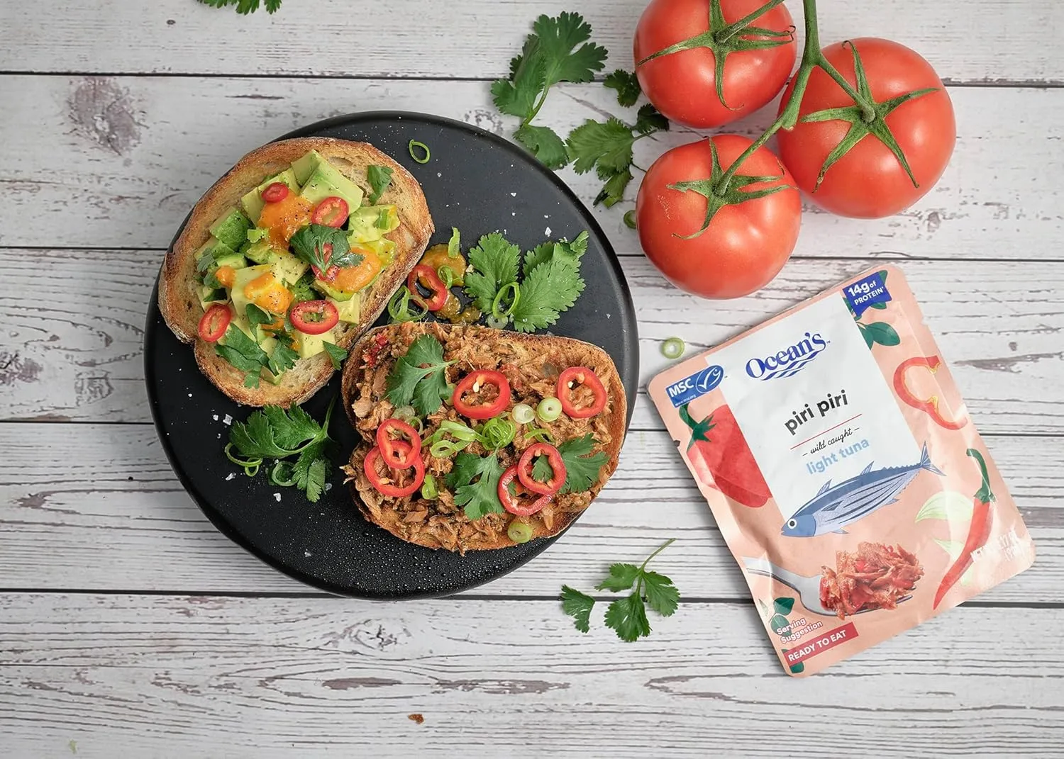 Ocean's Variety Pack | 3.17oz - 6 Pouches | Tuna & Pink Salmon Variety | Wild-Caught | Skinless & Boneless | Ready-to-eat | Skipjack Tuna | Alaskan Salmon | (6-Pack, Variety Combo)