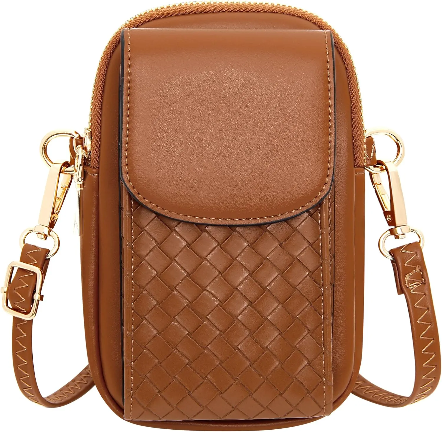 OIDERY Small Crossbody Bags Cell Phone Purse for Women, Leather Shoulder Handbag Wallet Purse with Credit Card Slots