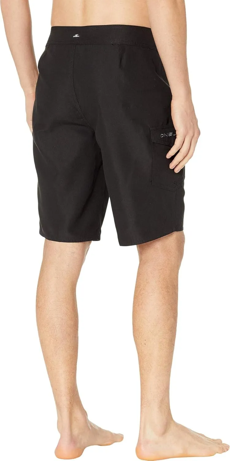 O'NEILL Men's 21 Inch Solid Boardshorts-Water Resistant Swim Trunks for Men with Quick Dry Stretch Fabric and Pockets