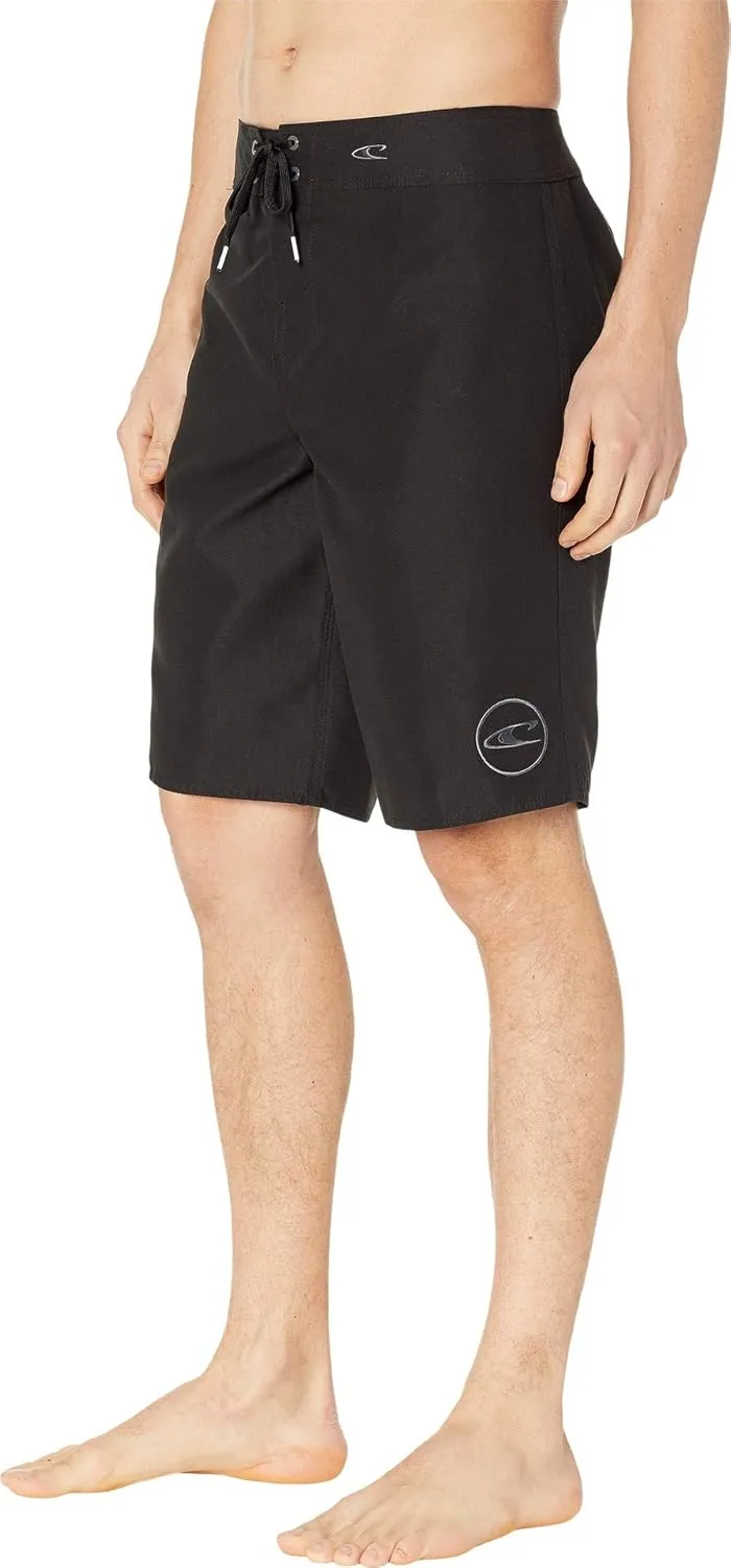 O'NEILL Men's 21 Inch Solid Boardshorts-Water Resistant Swim Trunks for Men with Quick Dry Stretch Fabric and Pockets