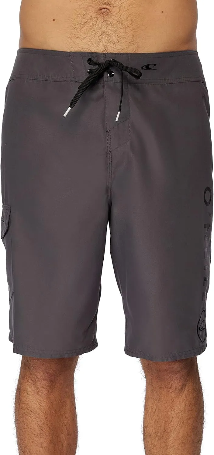 O'NEILL Men's 21 Inch Solid Boardshorts-Water Resistant Swim Trunks for Men with Quick Dry Stretch Fabric and Pockets