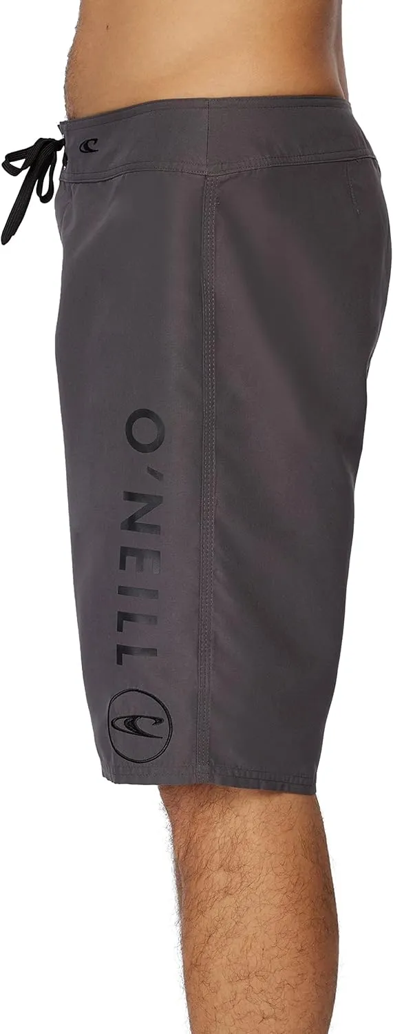 O'NEILL Men's 21 Inch Solid Boardshorts-Water Resistant Swim Trunks for Men with Quick Dry Stretch Fabric and Pockets