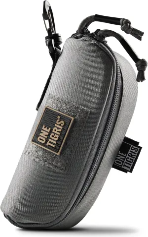 OneTigris Eyeglasses Hard Case Tactical Molle Zipper Sunglasses Carrying Case 1000D Nylon with Clip