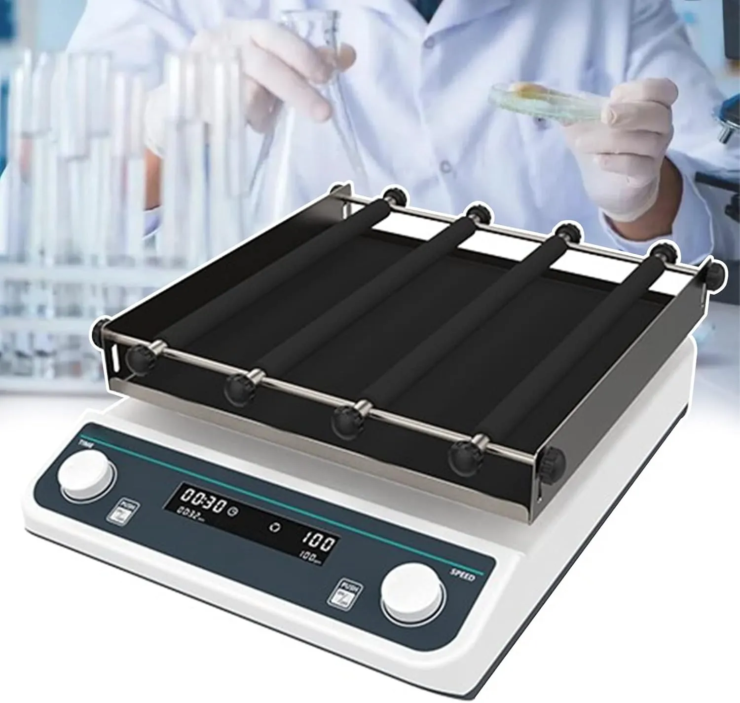Orbital Shaker Speed Range: 40-200Rpm Timing Range: 1Min-23H59Min for Petri Dishes/Flasks/Flasks/Blood Collection Bags/Culture Bottles 0S-40pro