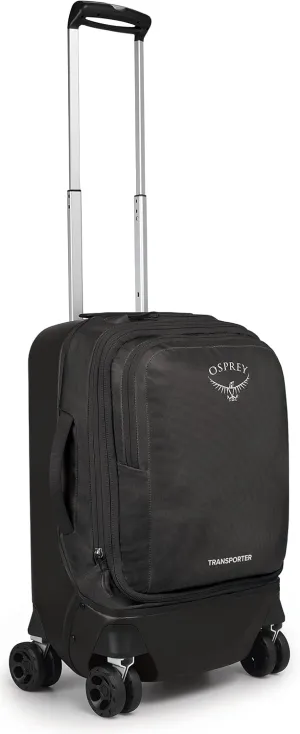 Osprey Transporter Hybrid Carry On Luggage, 4 Spinner Wheels, 22"/36L, Black