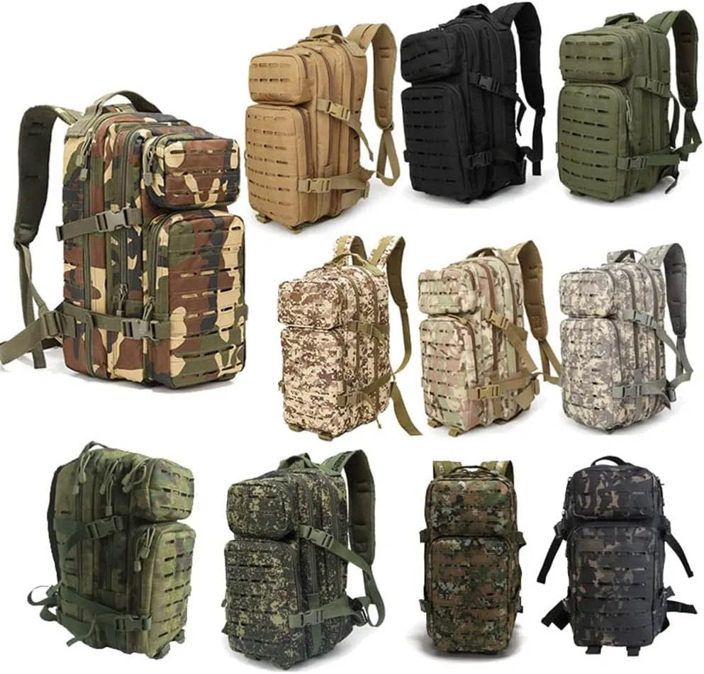 Outdoor Sports Pack Hiking Bag Tactical Rucksack Camo Knapsack Combat Camouflage Tactical Molle 30L Backpack