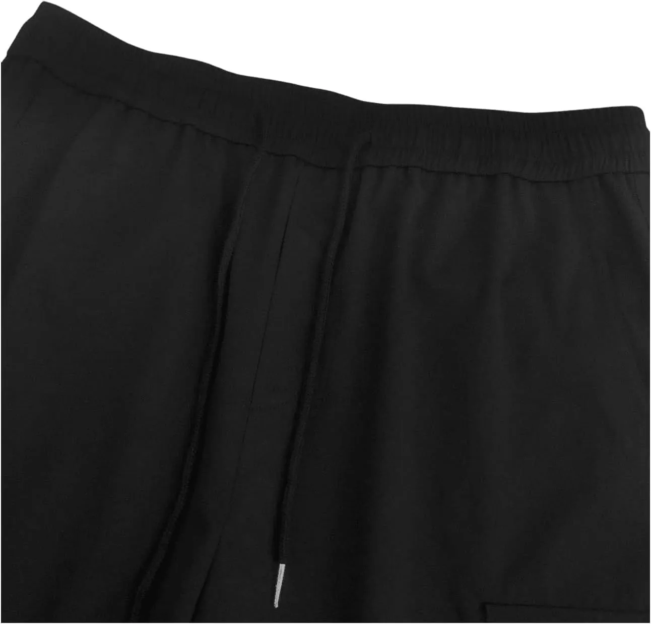 OYOANGLE Men's Casual Cargo Shorts Drawstring Shorts Twill Classic Flap Pocket Loose Fit Shorts