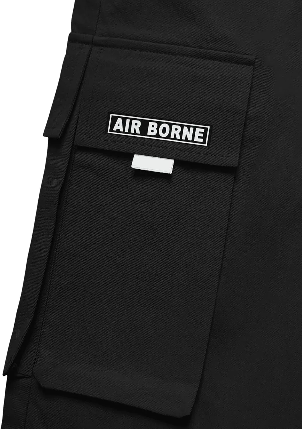 OYOANGLE Men's Casual Drawstring Elastic Waist Flap Pocket Letter Graphic Street Jogger Cargo Pants