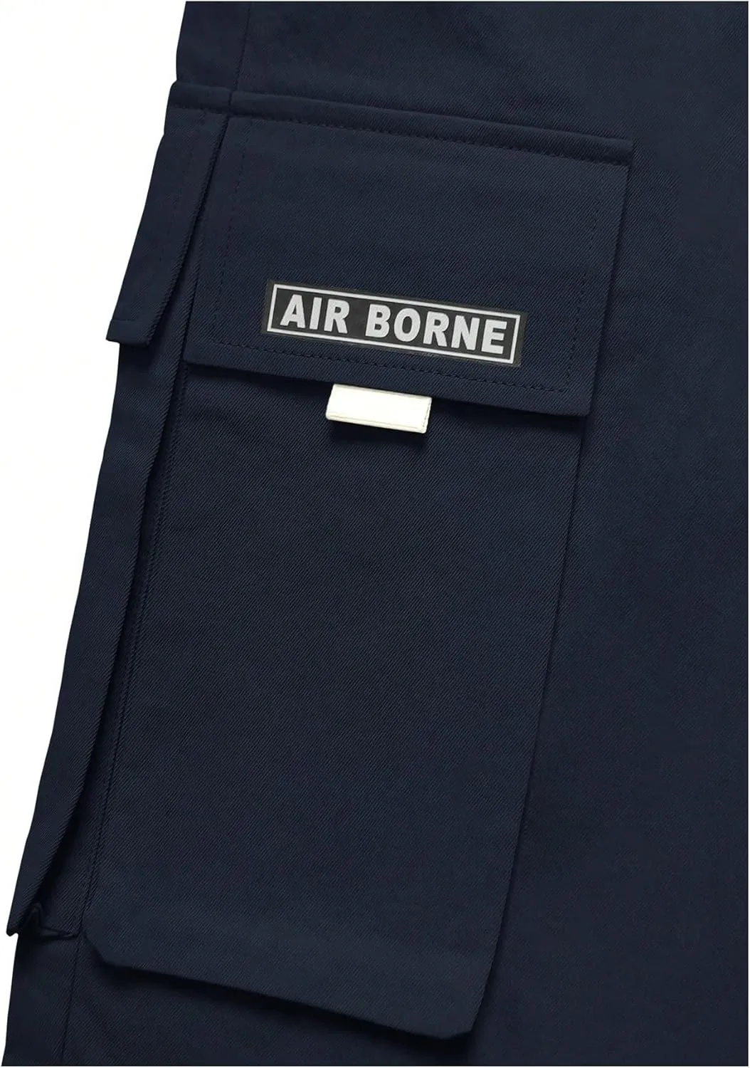 OYOANGLE Men's Casual Drawstring Elastic Waist Flap Pocket Letter Graphic Street Jogger Cargo Pants