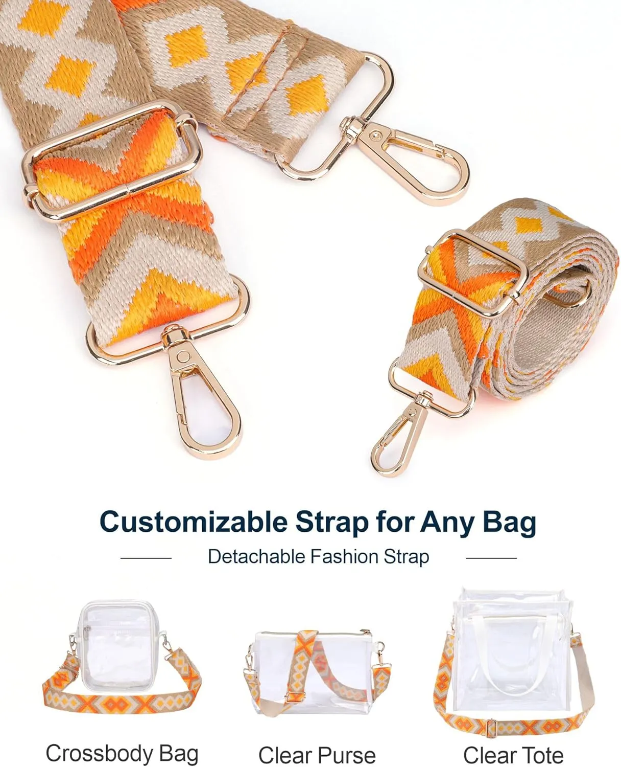 PACKISM Clear Bag for Stadium Events - Clear Sling Bag for Sport Concert, Clear Crossbody Bags for Women with Comfortable Strap
