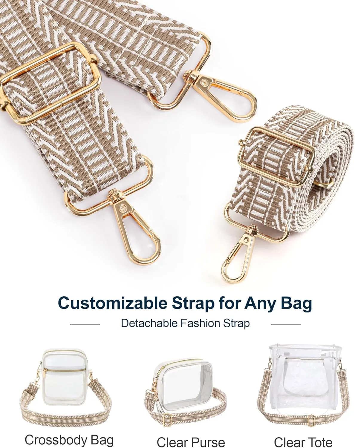 PACKISM Clear Bag for Stadium Events - Clear Sling Bag for Sport Concert, Clear Crossbody Bags for Women with Comfortable Strap