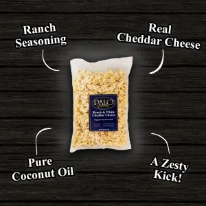 Palo Popcorn Ranch & White Cheddar, 6-ounce bags (Pack of 6)