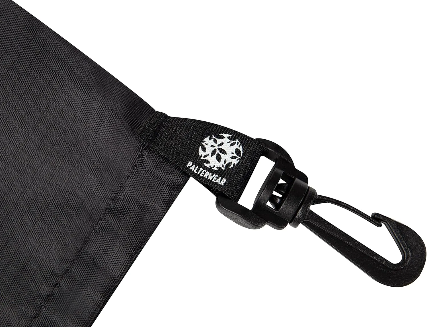 PALTERWEAR Drawstring Bag - Cinch and Ditty Pouch with Clip for Travel, Wardrobe, Outdoors - Set of 5 (Black, 8 x 11 inch)