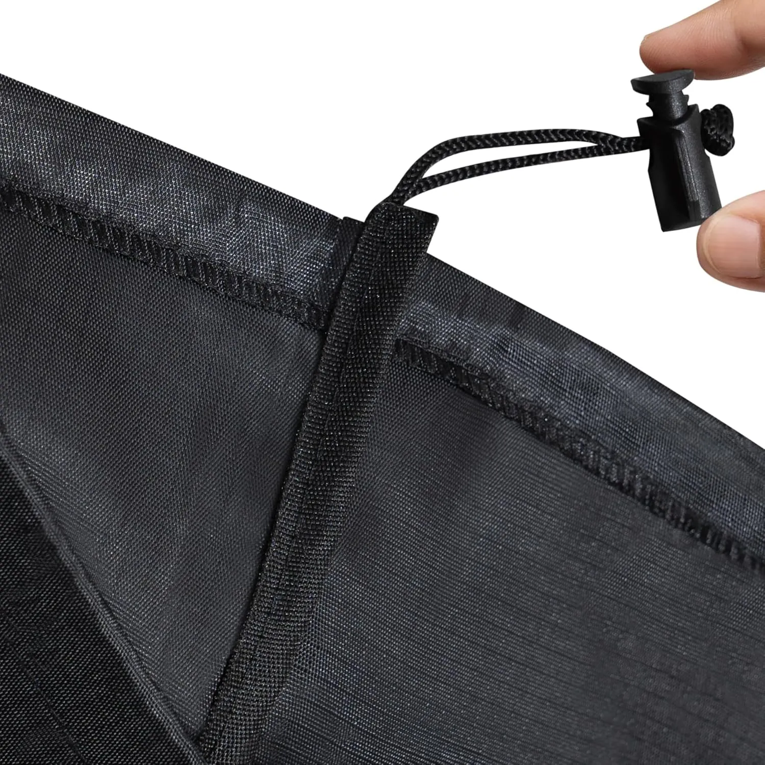 PALTERWEAR Drawstring Bag - Cinch and Ditty Pouch with Clip for Travel, Wardrobe, Outdoors - Set of 5 (Black, 8 x 11 inch)