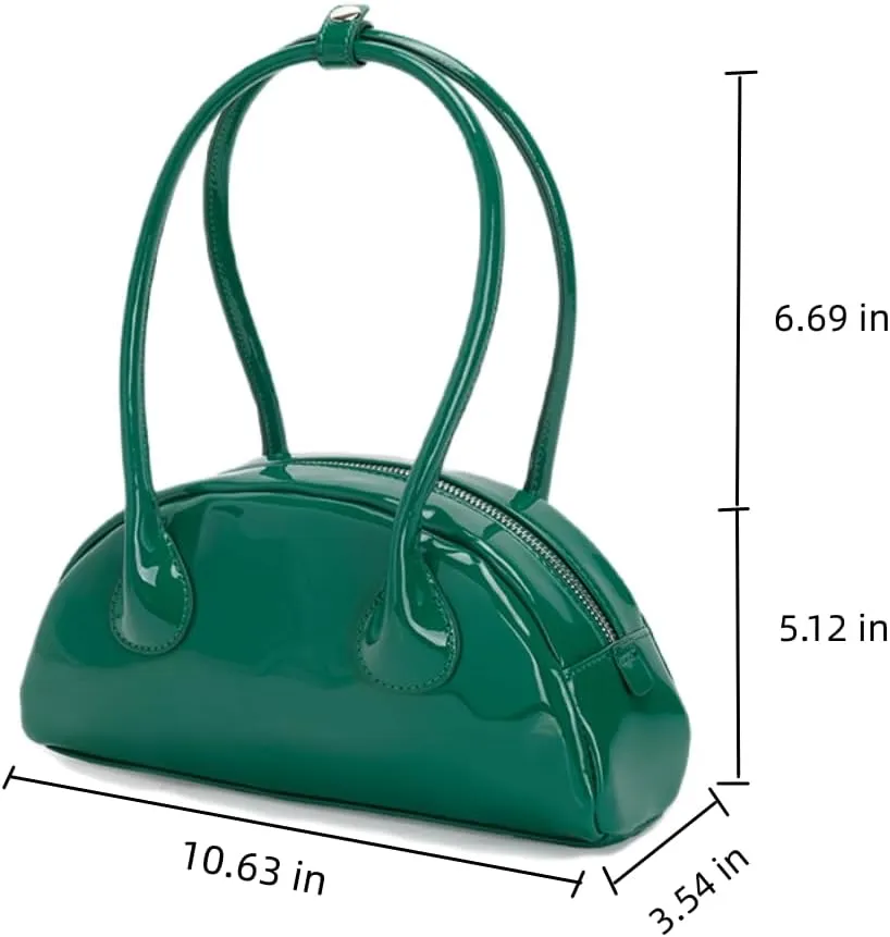 Patent Leather Shoulder Purse for Women Tote Handbags Small Top Handle Purse Cute Clutch Hobo Bag Satchel