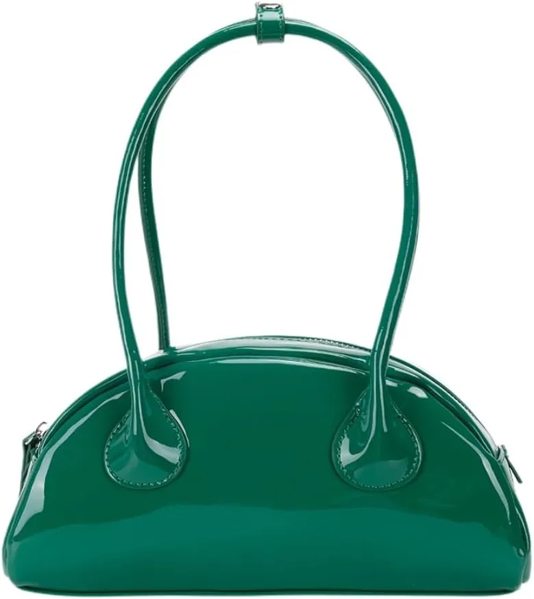 Patent Leather Shoulder Purse for Women Tote Handbags Small Top Handle Purse Cute Clutch Hobo Bag Satchel
