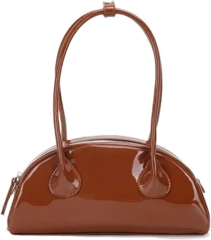 Patent Leather Shoulder Purse for Women Tote Handbags Small Top Handle Purse Cute Clutch Hobo Bag Satchel