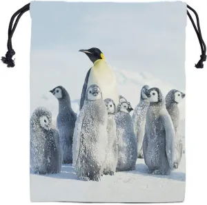 Penguin Drawstring Storage Bag Gym - Grip Bags for Gymnastics Dance Drawstring Bags Pouch Animal Emperor Penguin Birds Shoe Bags Laundry Pouches for Travel Waterproof Polyester Towel Bag