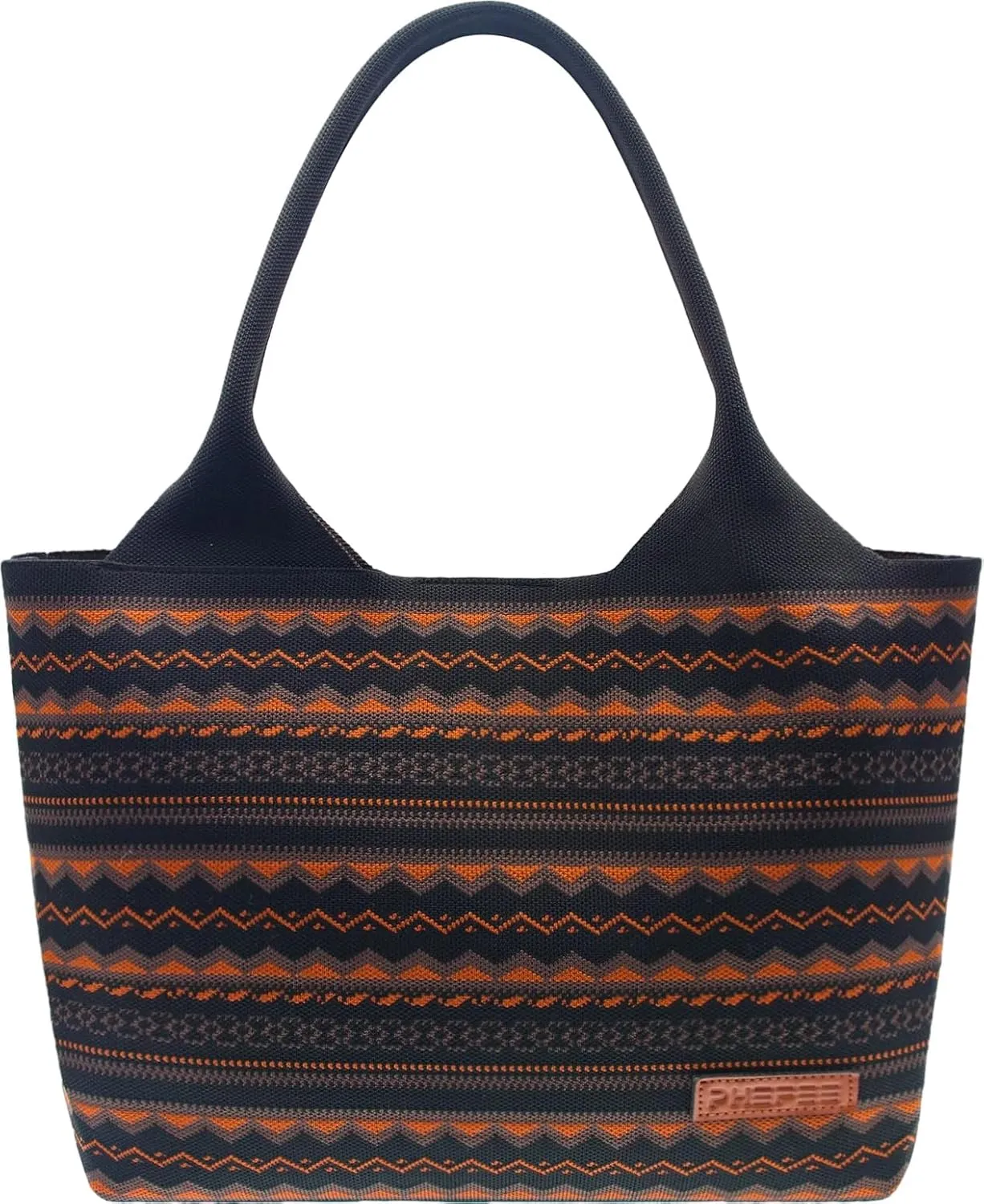 Phefee Women's Boho Aztec Knitted Tote Bag Large Capacity Hobo Handbag Shoulder Shopper with Magnetic Closure for Work Travel