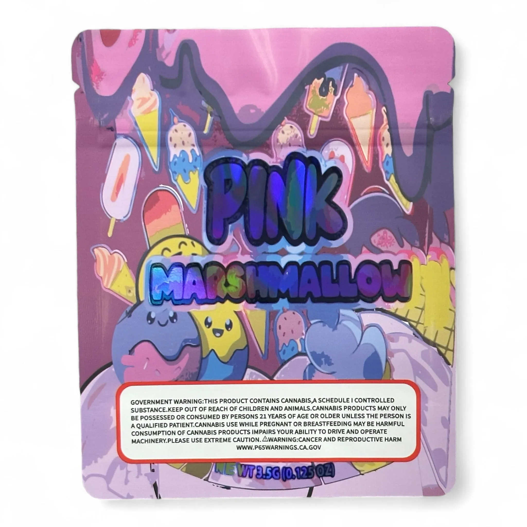Pink Marshmallow (Cream Mallows) Mylar Bag 3.5 Grams