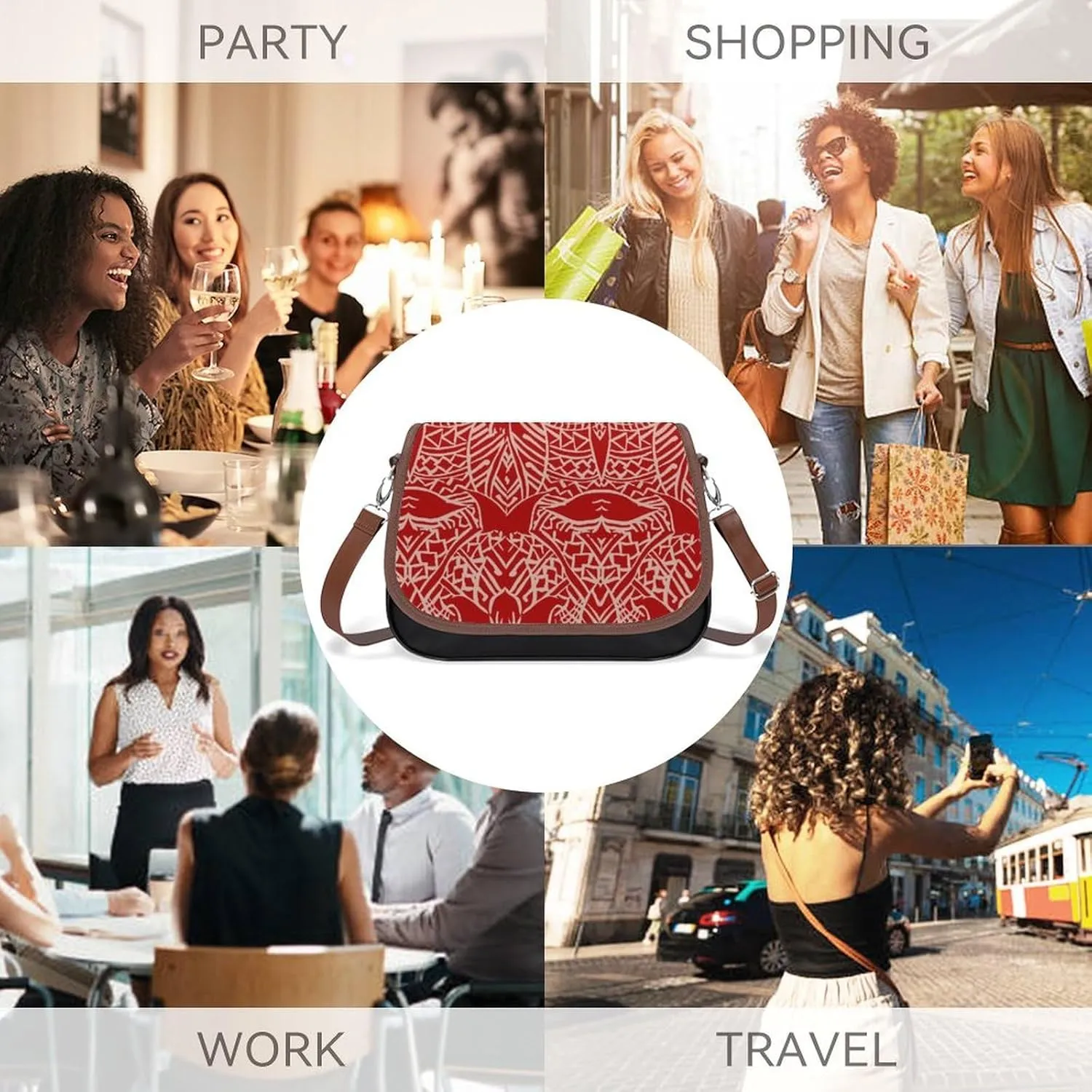 Polynesian Women'S Crossbody Bag Multi-Functional Work And Travel Bag Fashionable Youth Small Bag Customized