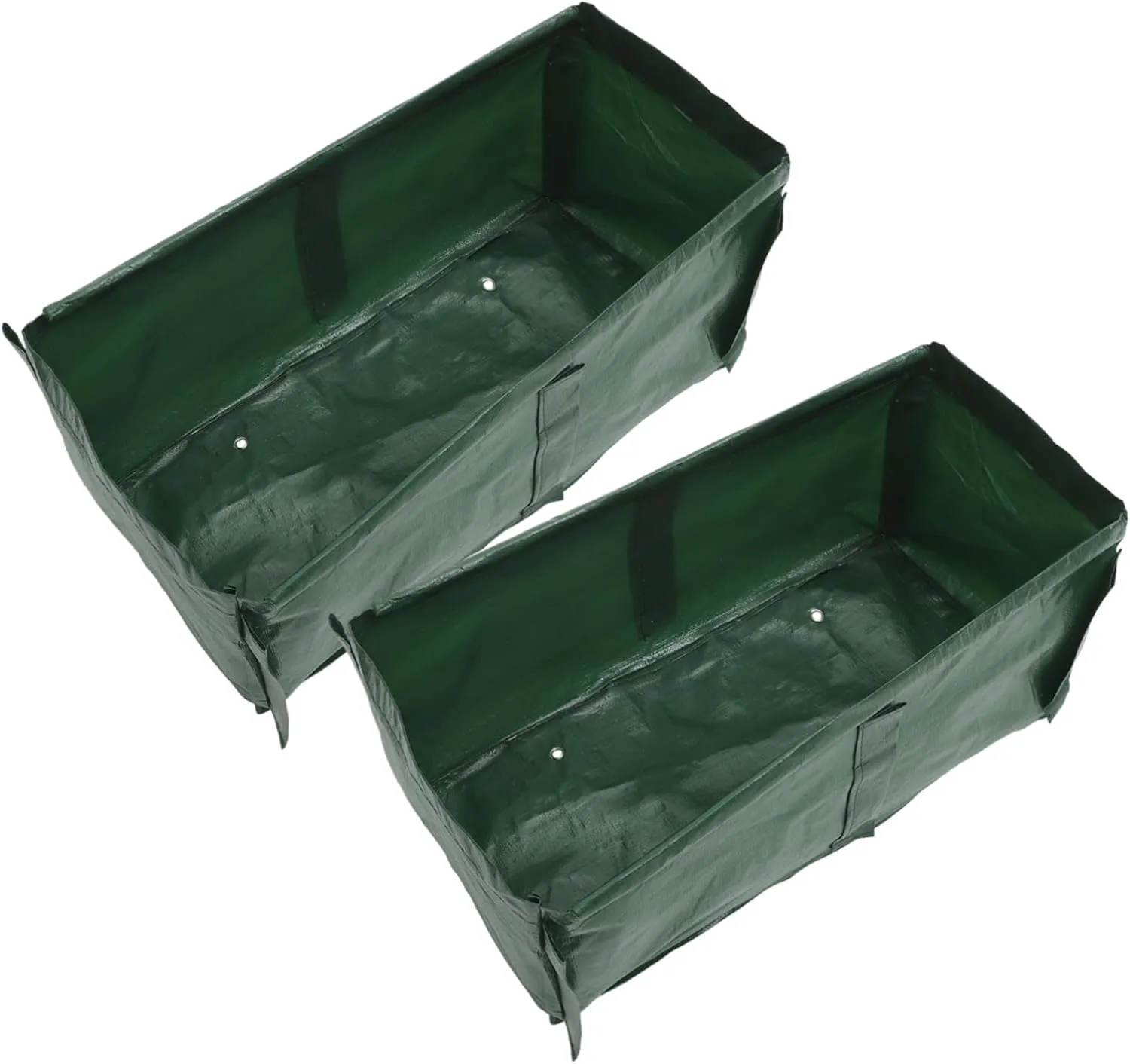 POPETPOP 2pcs Durable Rectangular Outdoor Planting Bag Breathable Fabric Vegetable Container with Support for Gardening for Balcony and Garden Use