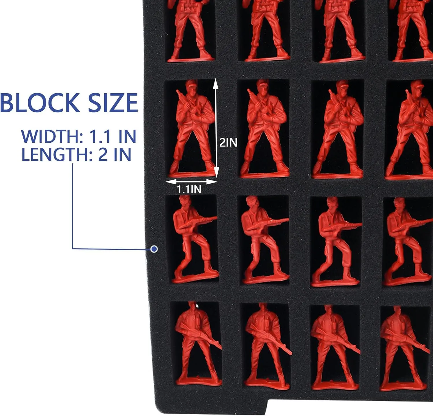 Portable Miniature Figure Storage & Carrying Case - 4 Foam Layers fits 108 Infantry Minis & Pick & Pluck for Large Figures White Small