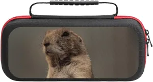 Prairie Dog Portable Protective Shell Compatible with Switch Case Hard Travel Tote Bag with 20 Game Cartridges