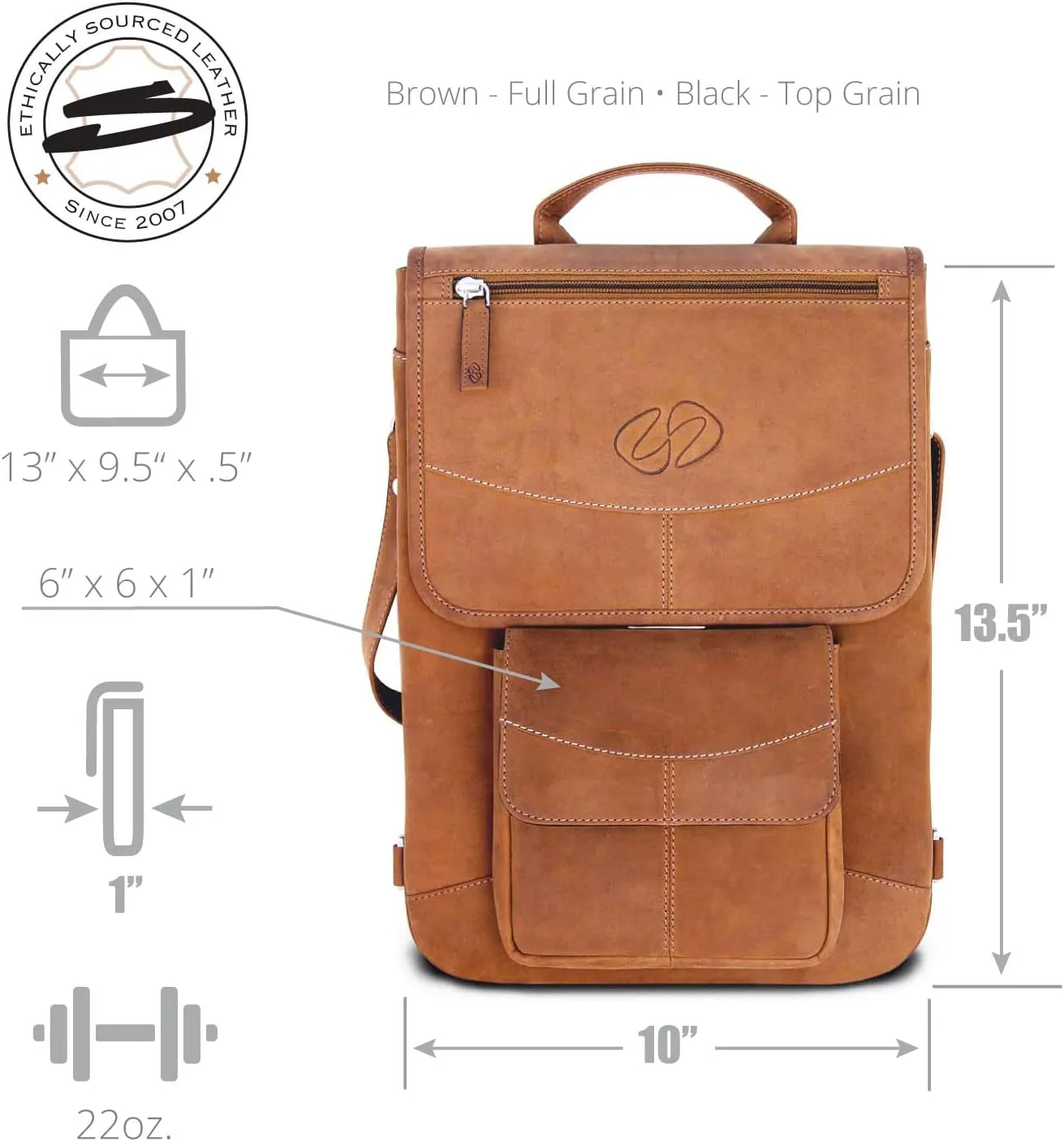 Premium Leather Shoulder Bag for 14 MacBook Pro | Protective Laptop Case with Strap and Handle