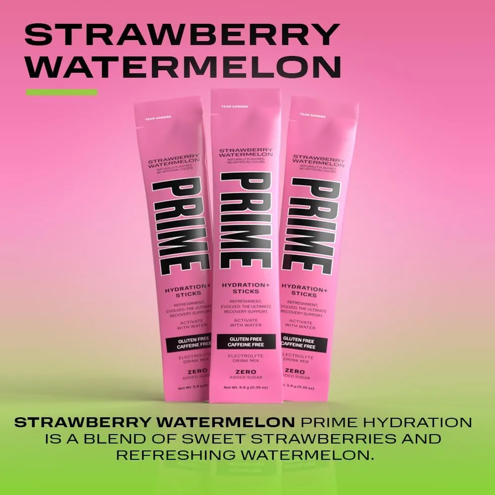 PRIME HYDRATION  Sticks Variety Pack | Hydration Powder Single Serve Sticks | Electrolyte Powder On The Go | Low Sugar | Caffeine-Free | Vegan | 30 Sticks