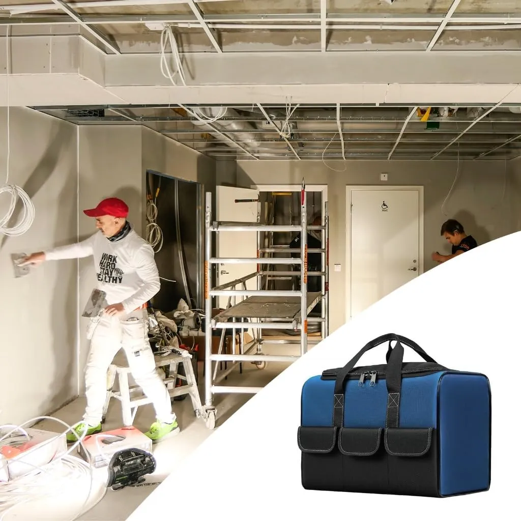 Professional Tool Pouches With Expanded Space Splashproof Organized Tool Bag For Electrician Gear Organization