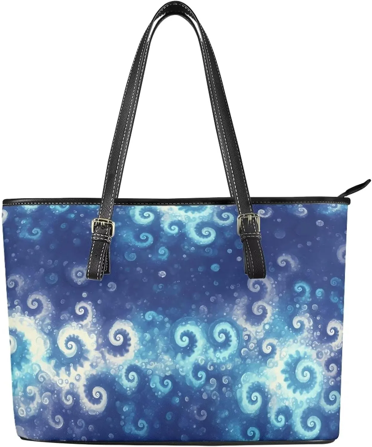 PU Leather Work Bag for Women Boho Tribal Tote Bag, Leather Business Office Bag Waterproof Leather Laptop Bag
