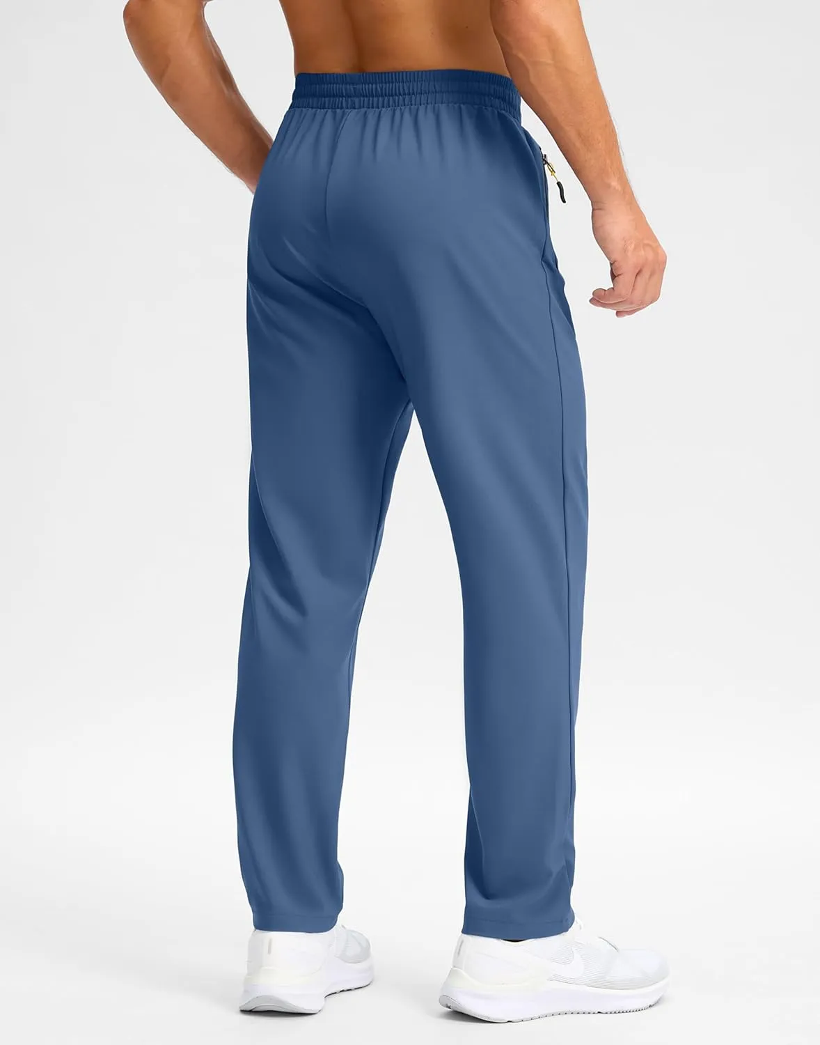 Pudolla Men's Lightweight Hiking Pants Quick-Dry Outdoor Sweatpants with Zipper Pockets for Casual Travel Athletic Workout