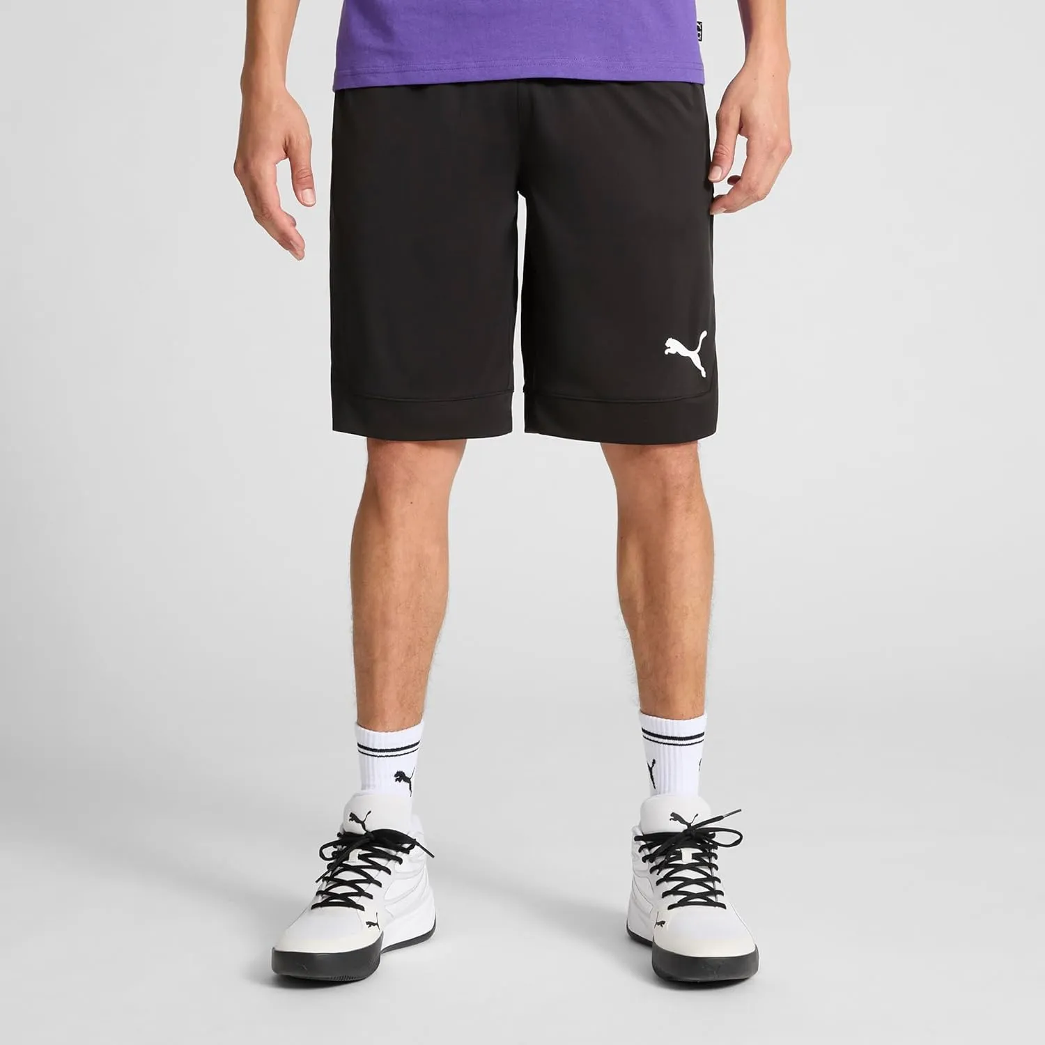PUMA Men's Rtg Shiny Fabric 10" Shorts (Available in Big & Tall)
