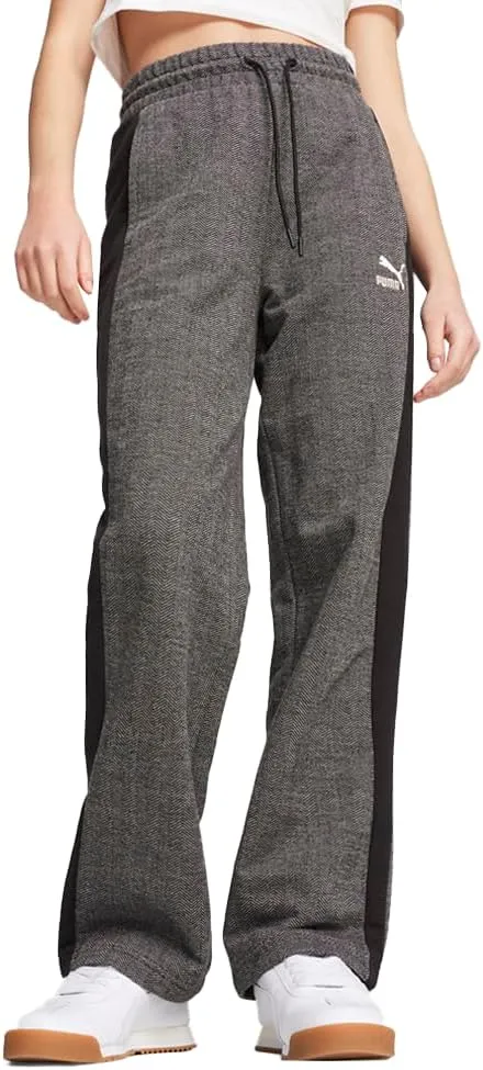 PUMA Womens T7 High Waist Pants Casual - Black - Size L