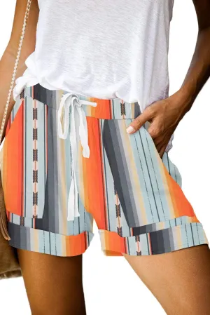 QUEEN PLUS Womens Casual Shorts Comfy Elastic Waist Drawstring Pocket Shorts Pants