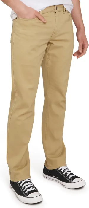 Quiksilver Men's 5 Pocket Straight Fit Stretch Waist Casual Chino Pants