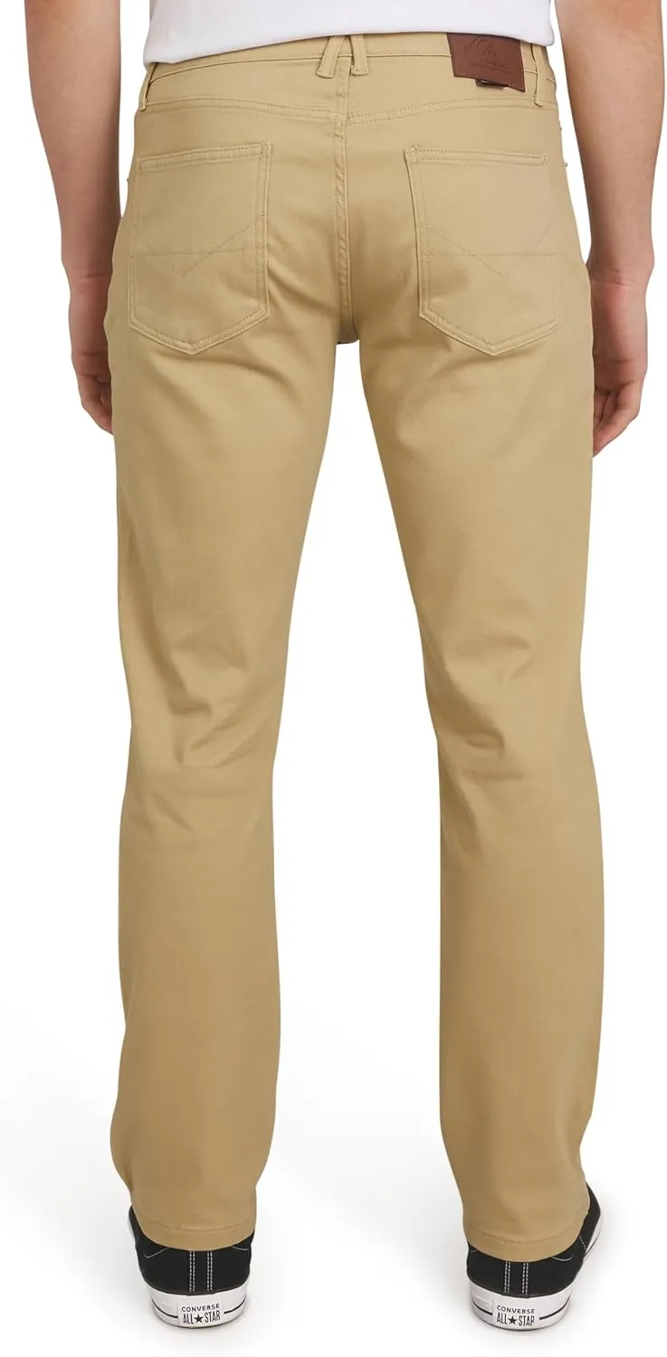 Quiksilver Men's 5 Pocket Straight Fit Stretch Waist Casual Chino Pants