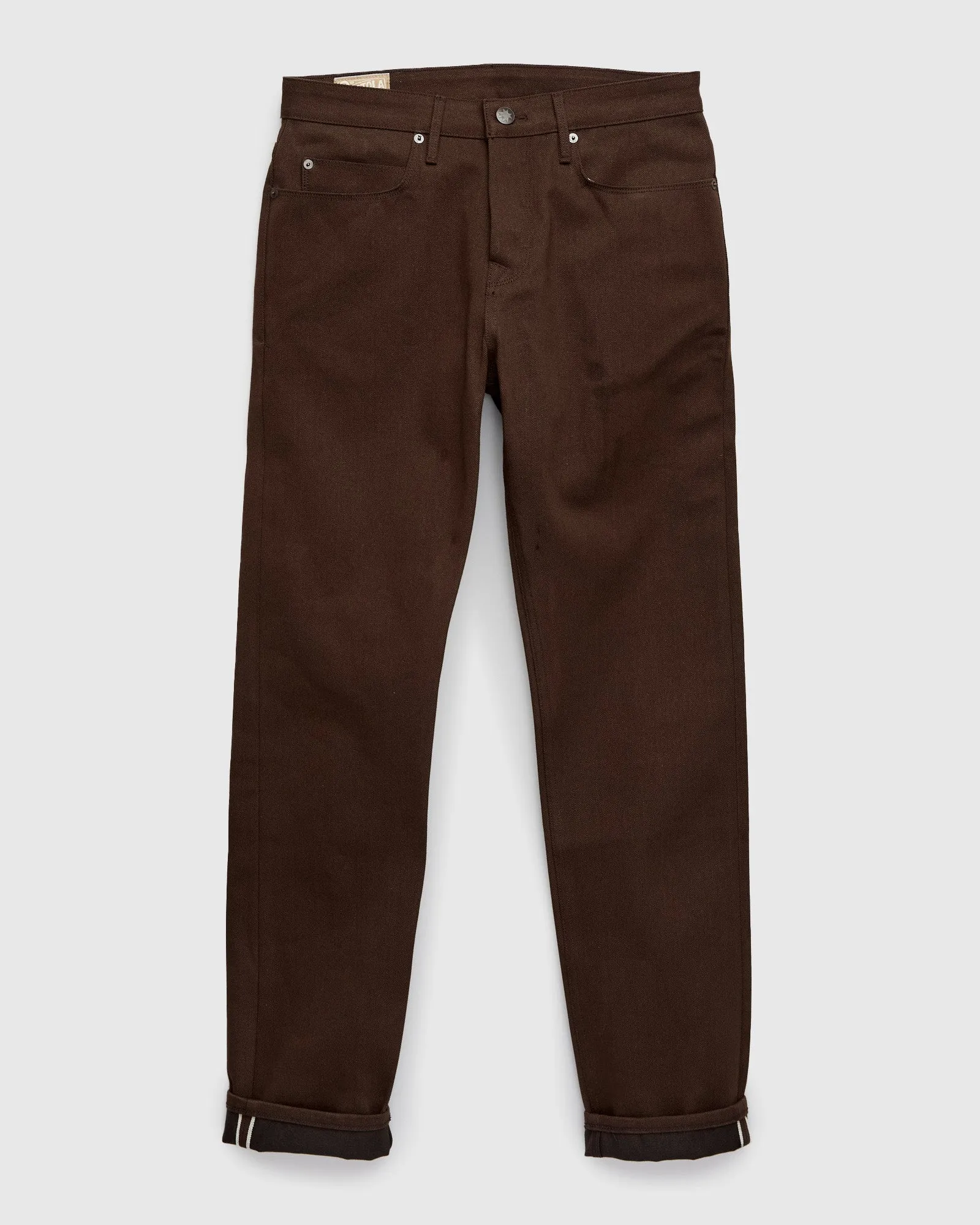 "Portola" 15oz Dark Brown Selvedge Denim - Tapered Fit