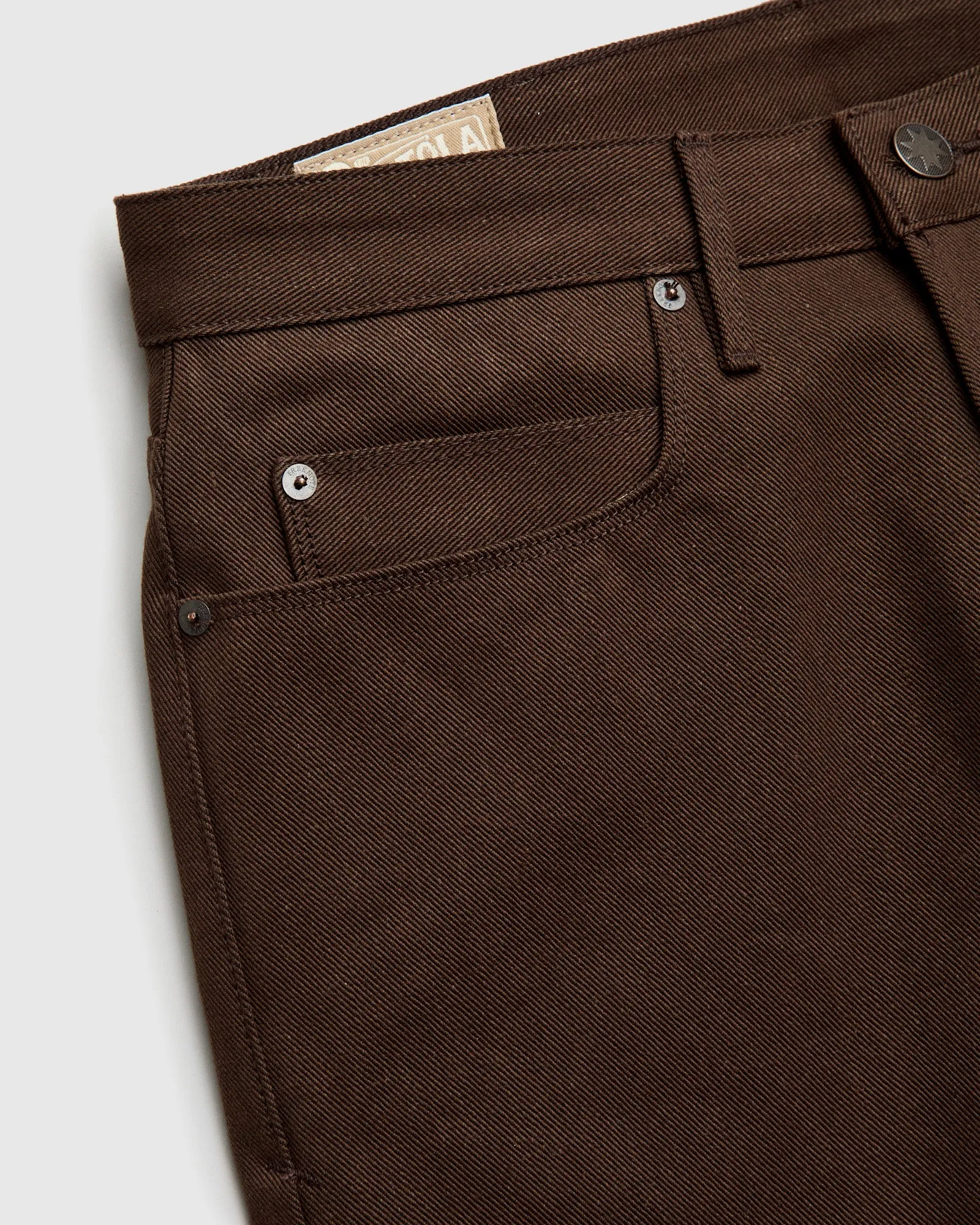 "Portola" 15oz Dark Brown Selvedge Denim - Tapered Fit