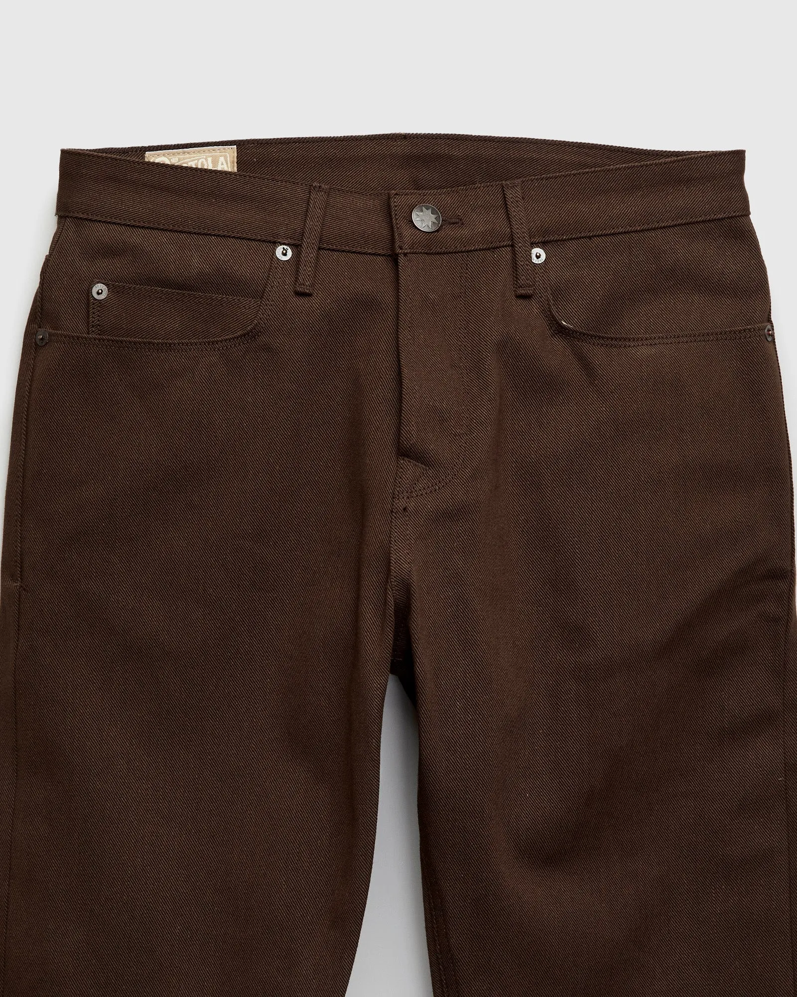 "Portola" 15oz Dark Brown Selvedge Denim - Tapered Fit