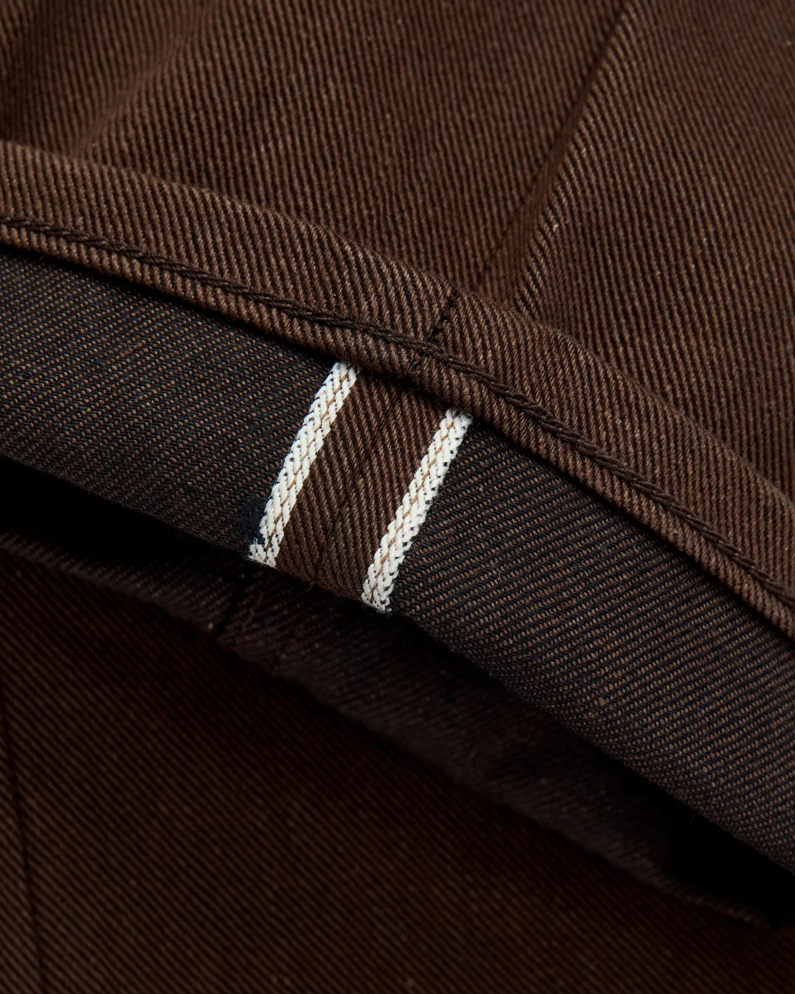 "Portola" 15oz Dark Brown Selvedge Denim - Tapered Fit