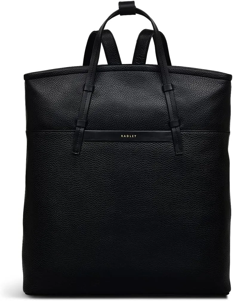 RADLEY London Bridgewater 2.0 Women’s Large Leather Ziptop Backpack, Black