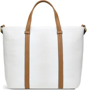 RADLEY London Farringdon Women's Medium Leather Ziptop Satchel Bag, Bright White