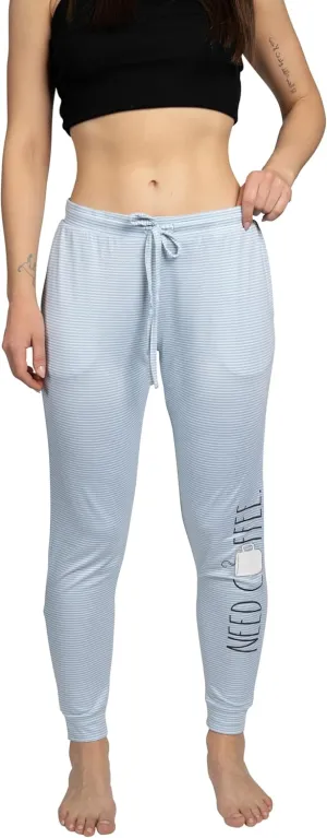 Rae Dunn Women's Jogger Pajama Pants with Pockets and Drawstring Made of Soft Fabric
