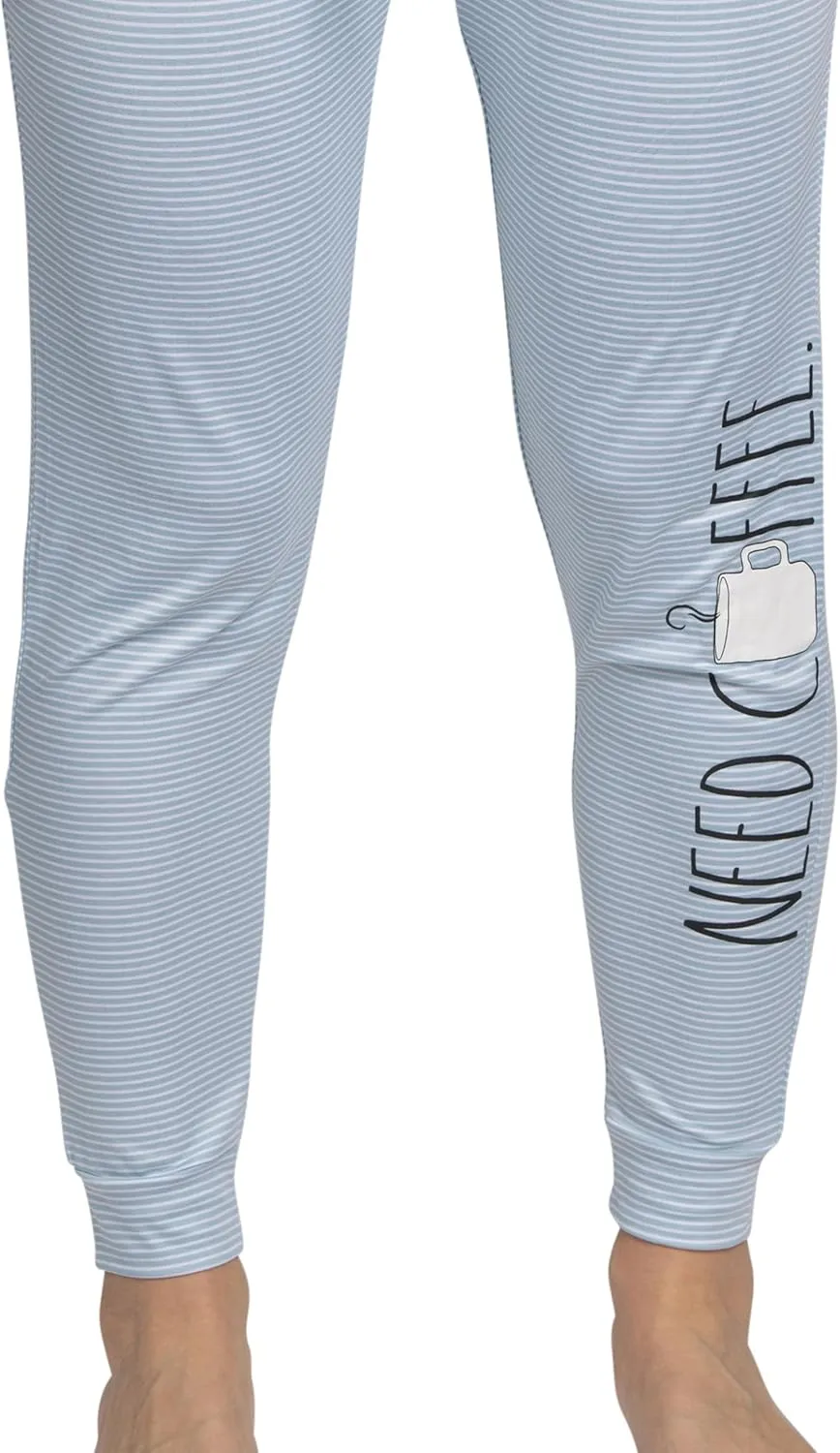 Rae Dunn Women's Jogger Pajama Pants with Pockets and Drawstring Made of Soft Fabric