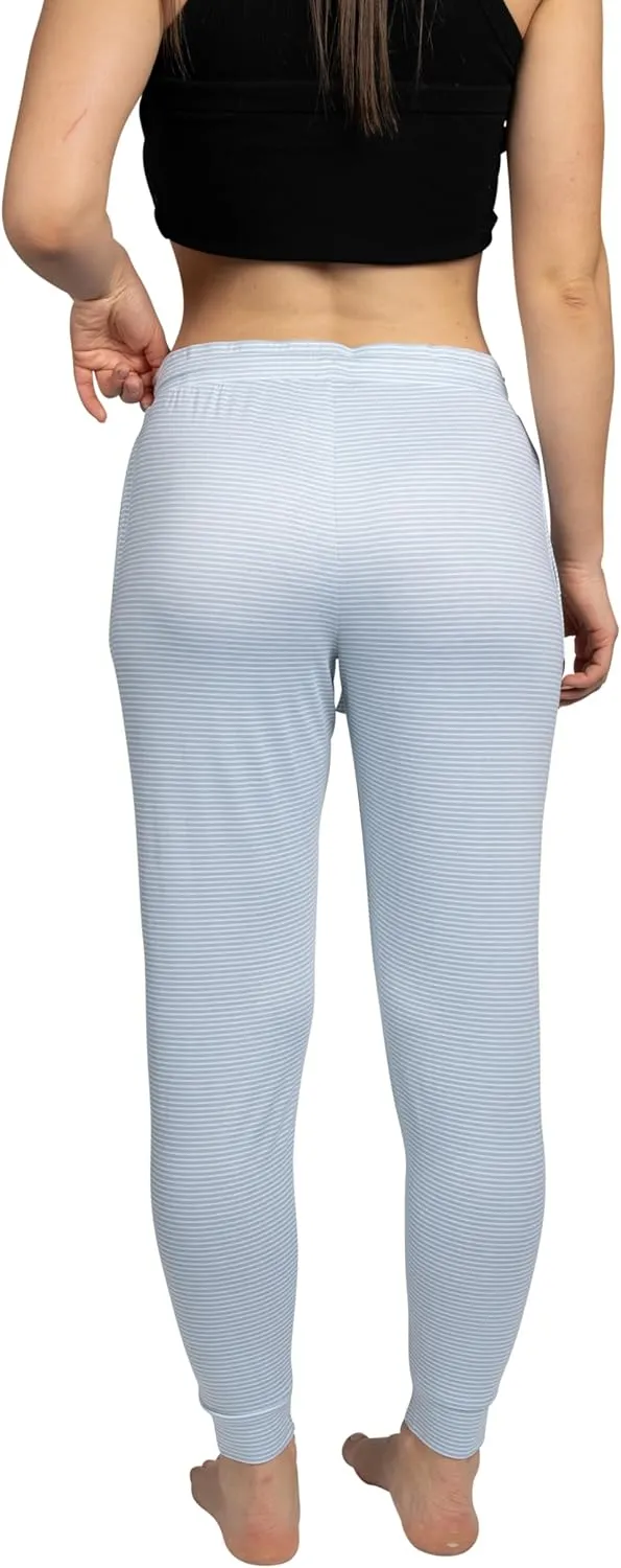 Rae Dunn Women's Jogger Pajama Pants with Pockets and Drawstring Made of Soft Fabric