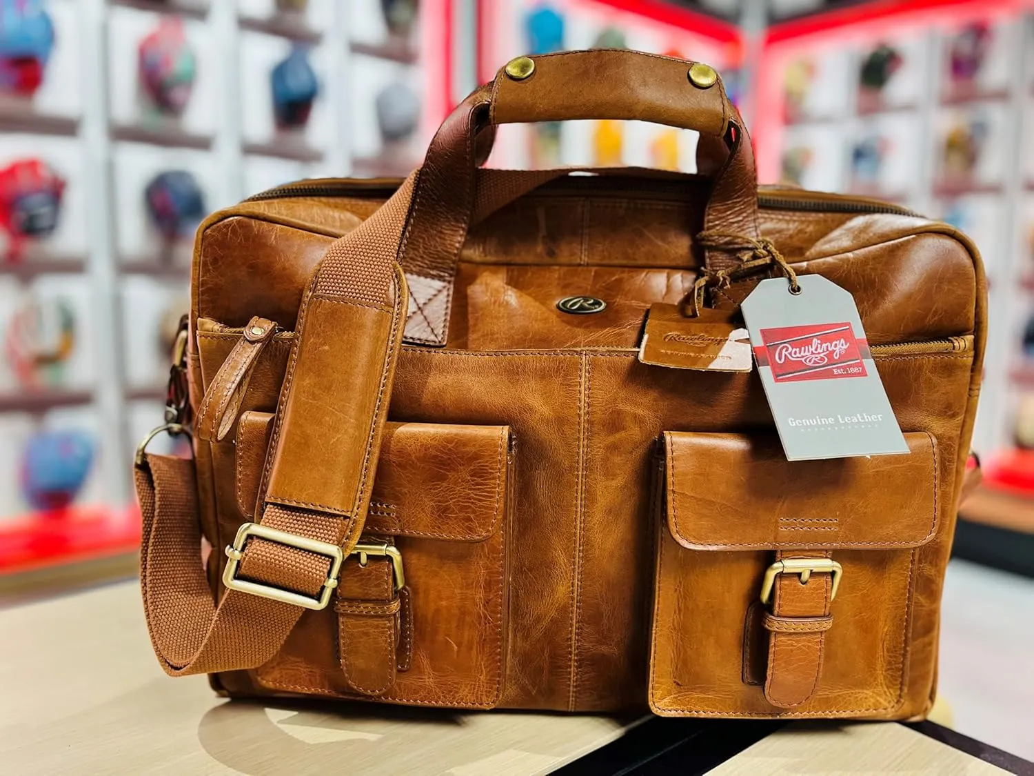 Rawlings | Men's Leather Messenger Briefcase Collection | Multiple Styles & Colors